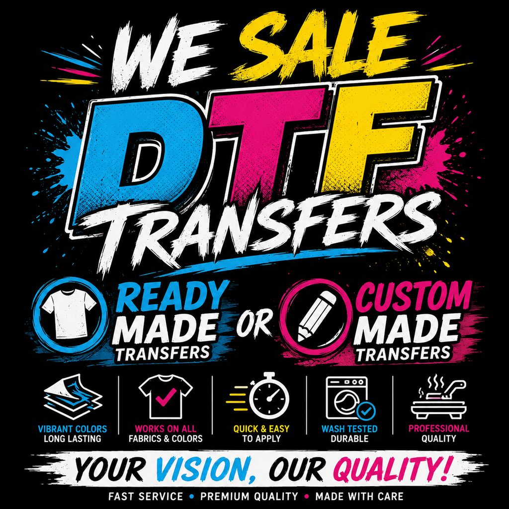 CUSTOM DTF TRANSFERS READY TO PRINT
