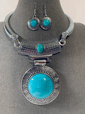 Engraved Burnished Choker Necklace