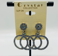 Infinity Diamond Clip On Earrings