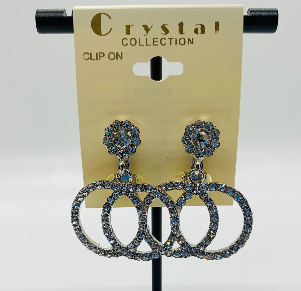 Infinity Diamond Clip On Earrings