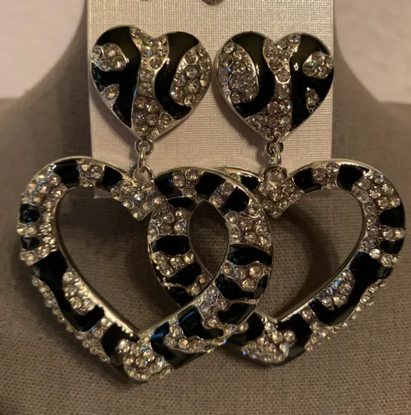 Black Heart Earrings