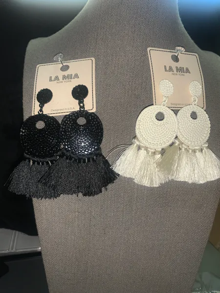 La Mia Metal Tassel Earrings