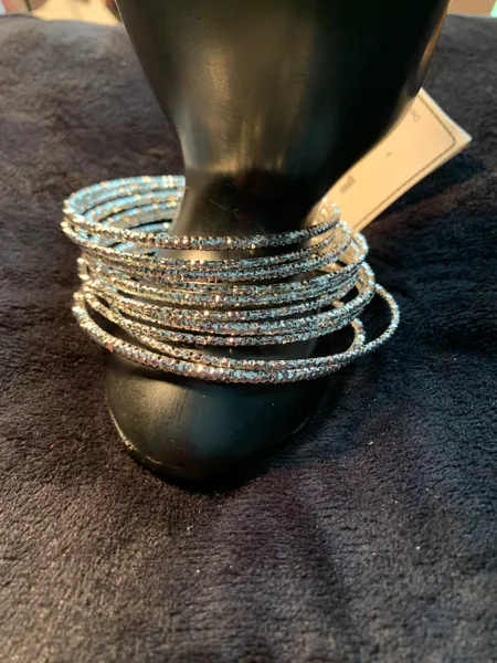 Diamond Cut Bangle Bracelets