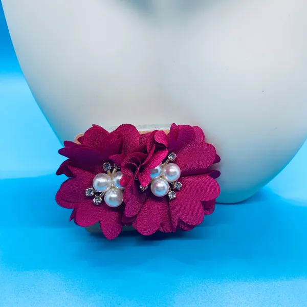 Flower Clip On Earrings