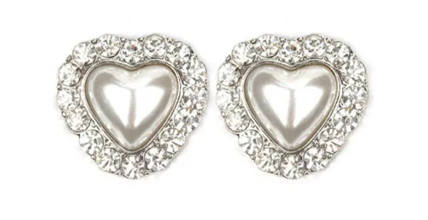 Pearl Heart Studs