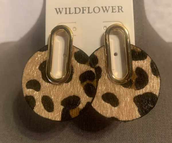 Round Leopard Earrings