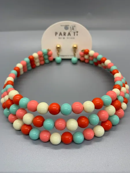 Colorful Beads Choker Set