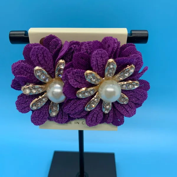 Fabric Flower Studs