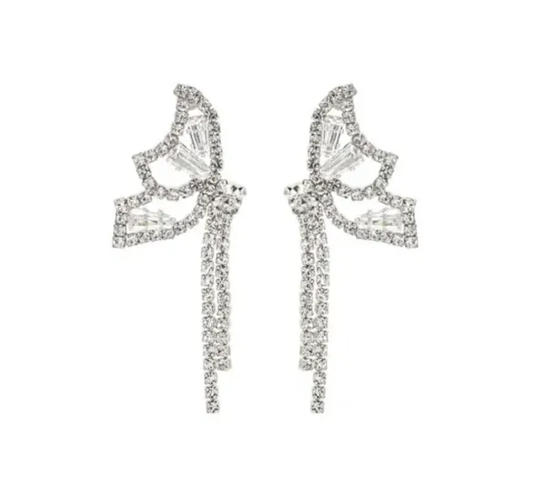 Rhinestone Butterfly Tail Studs
