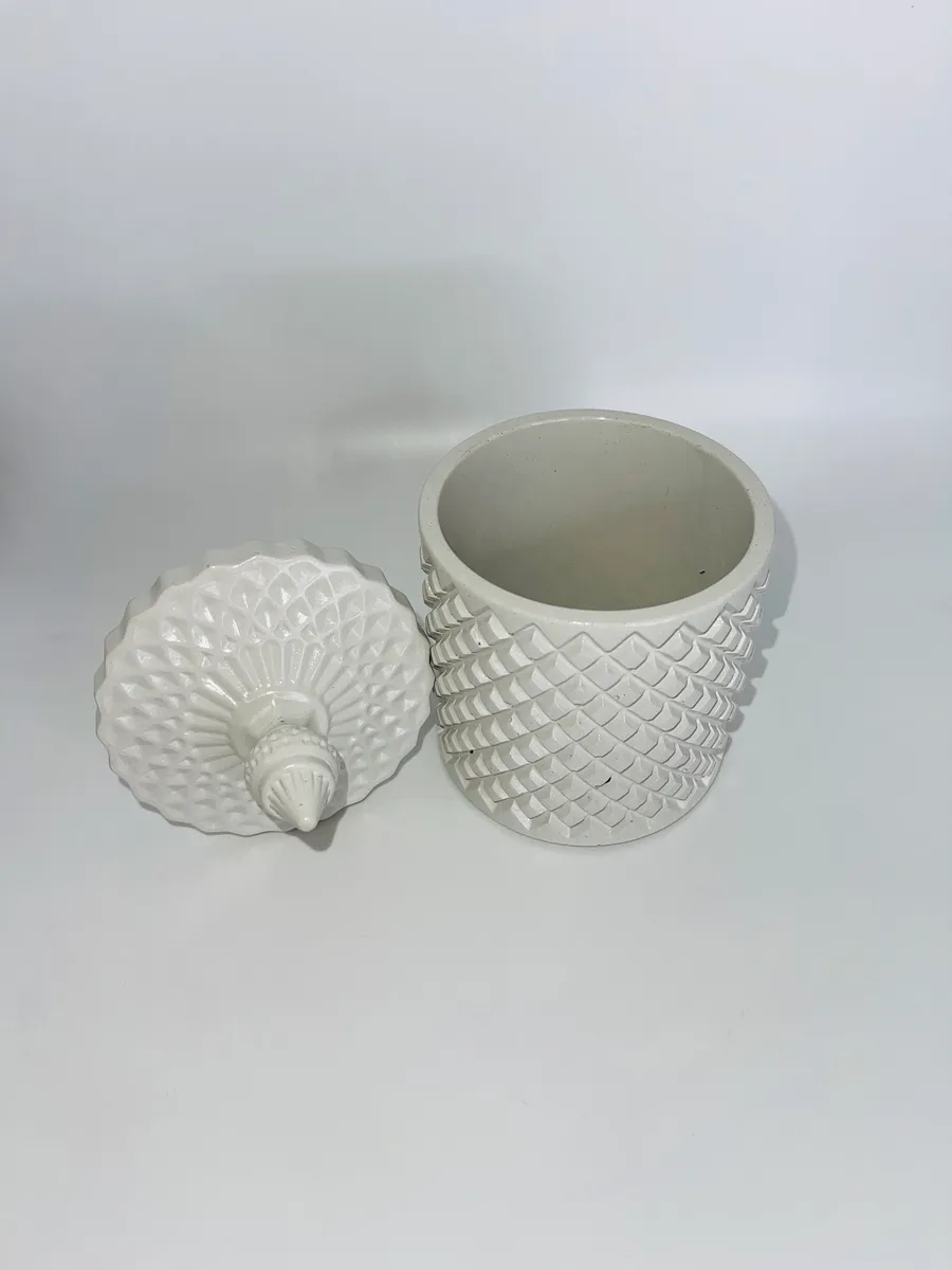 Handmade Concrete Vessel with Candle