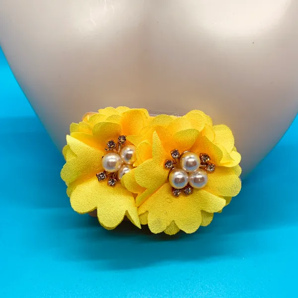 Flower Clip On Earrings