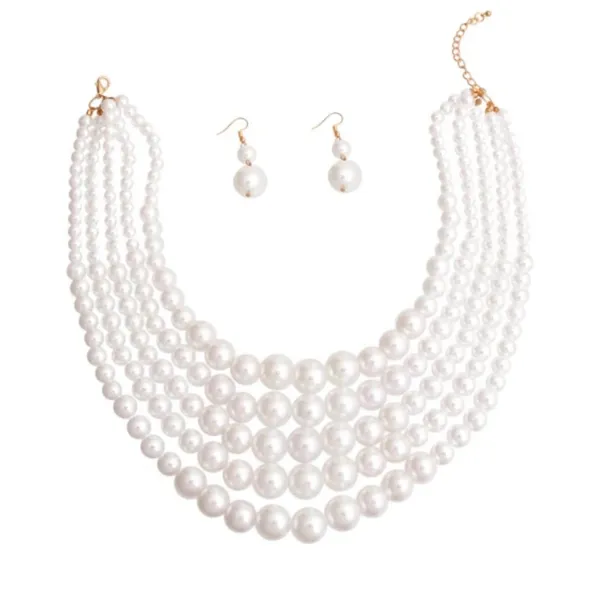 Five Layer Pearl Necklace
