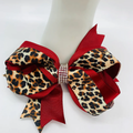 Leopard Hair Bows