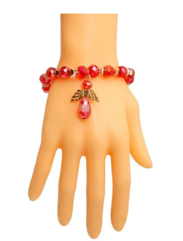 Angel Charm Bead Bracelet