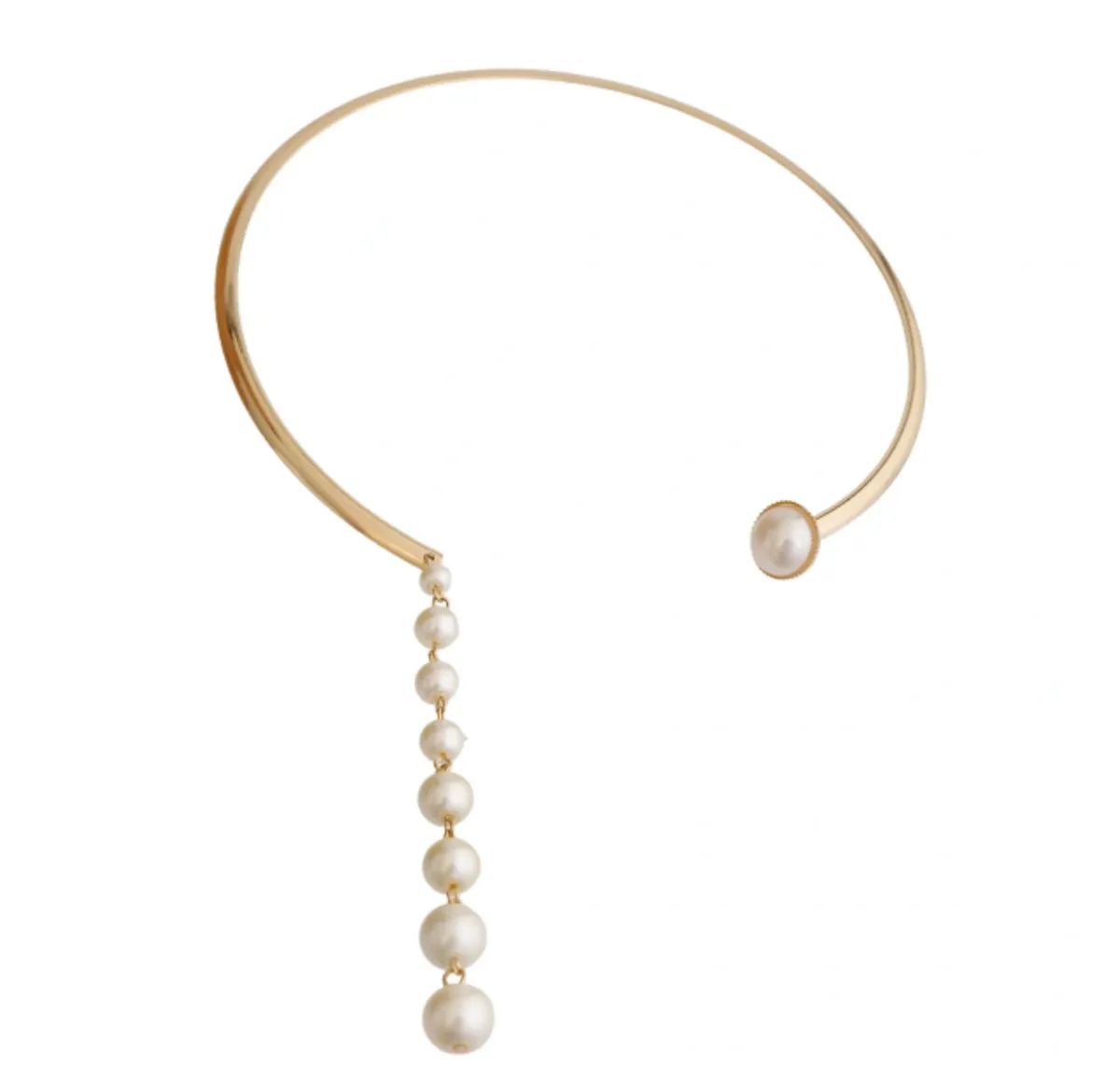 Rigid Collar Pearl Necklace