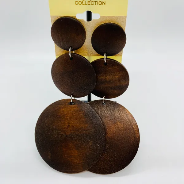 Wooden Circle Earrings