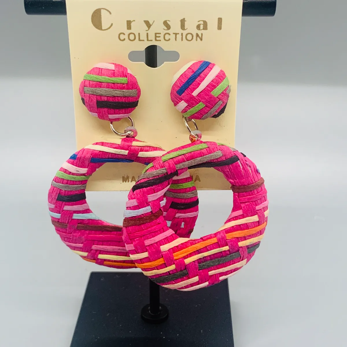Woven Raffia Earrings