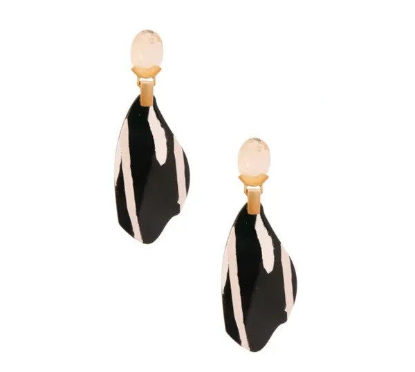 Striped Resin Organic Earrings