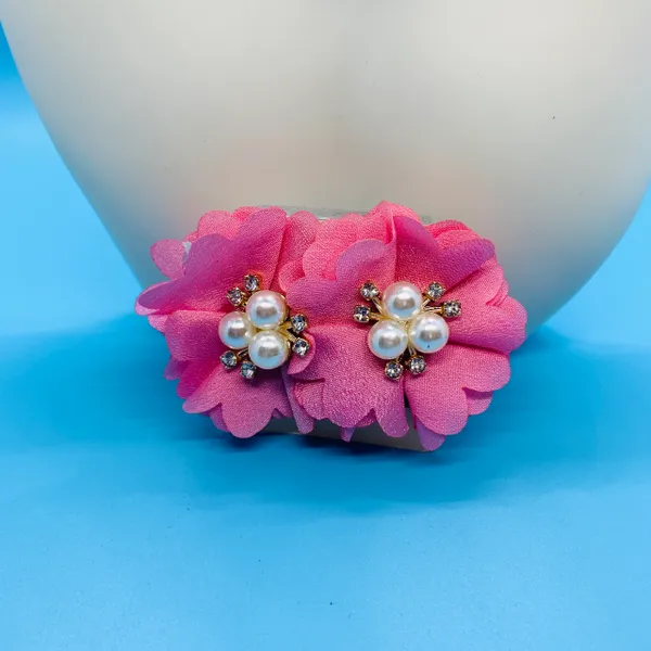 Flower Clip On Earrings