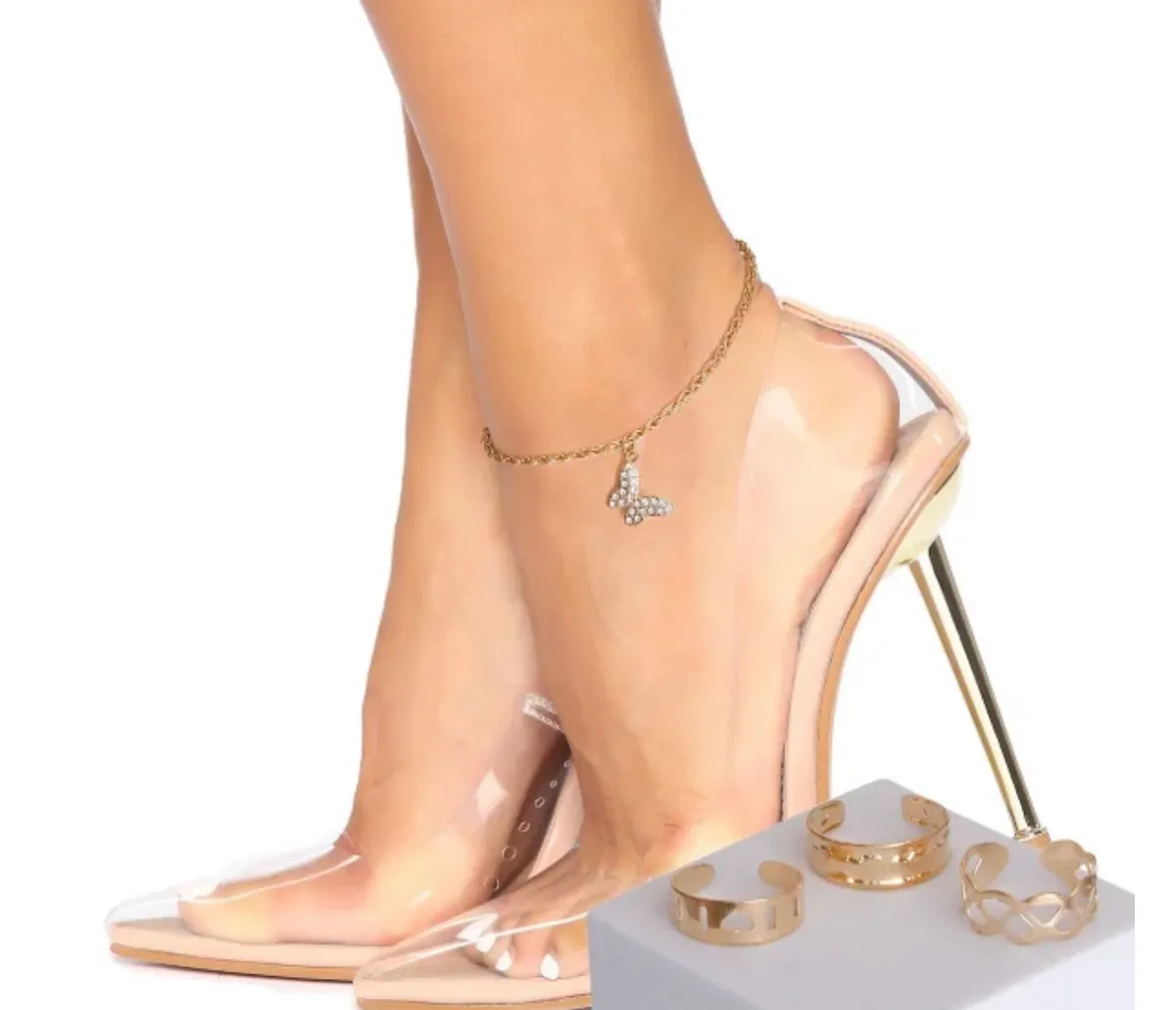 Butterfly Anklet & Toe Ring Sets