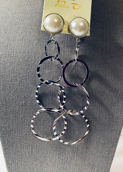 Pearl Hoop Earrings