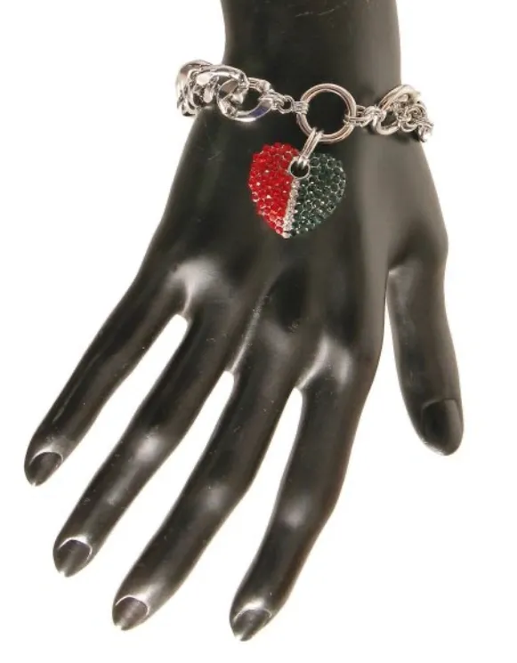 GG Heart Silver Toggle Bracelet