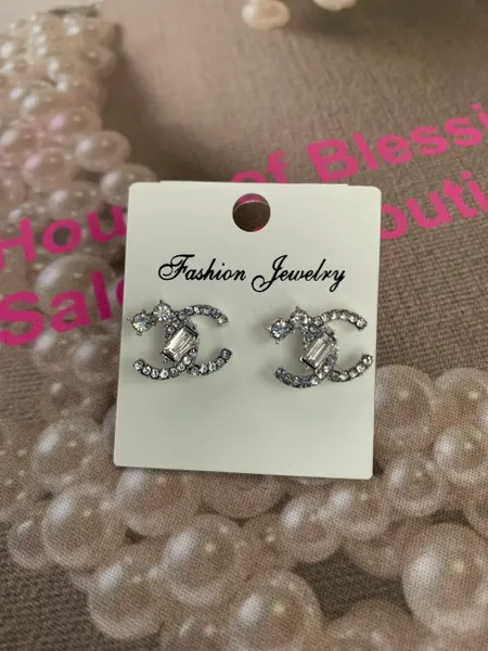 Inspired CC Rhinestone Earrings