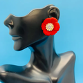 Flower and Diamond Earrings