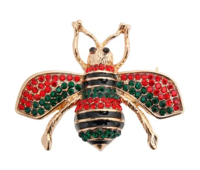 Rhinestone Bee Brooch