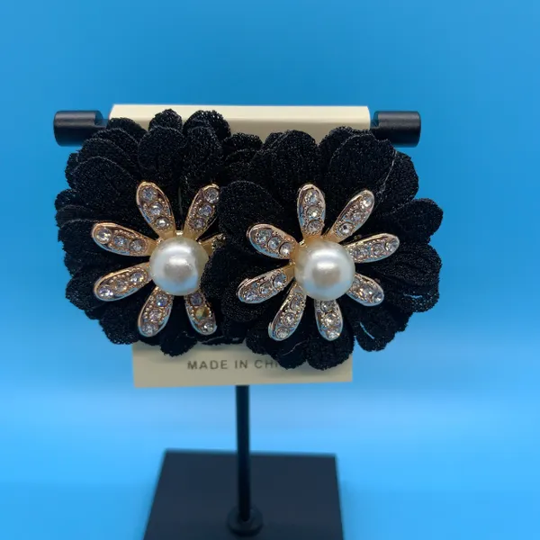 Fabric Flower Studs