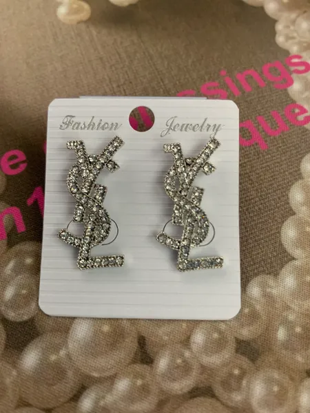 Inspired YSL Rhinestone Earrings