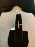 Finger Tip Gold Bar with Diamond Ring