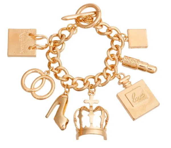 Designer Charm Necklace, Earrings, and Bracelet