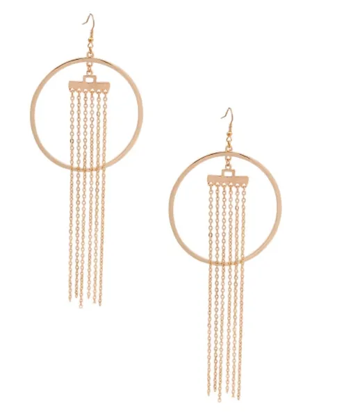 Hoop and Tassel Earrings