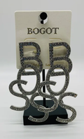 Boss Silver Sparkle Earrings