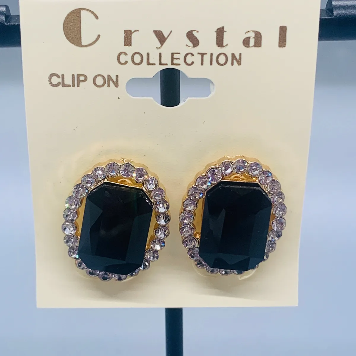 Emerald Cut Clip On Earrings