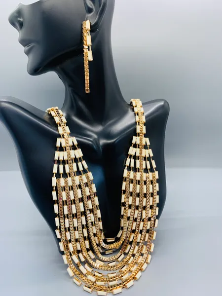 Beads Metal Necklace Set