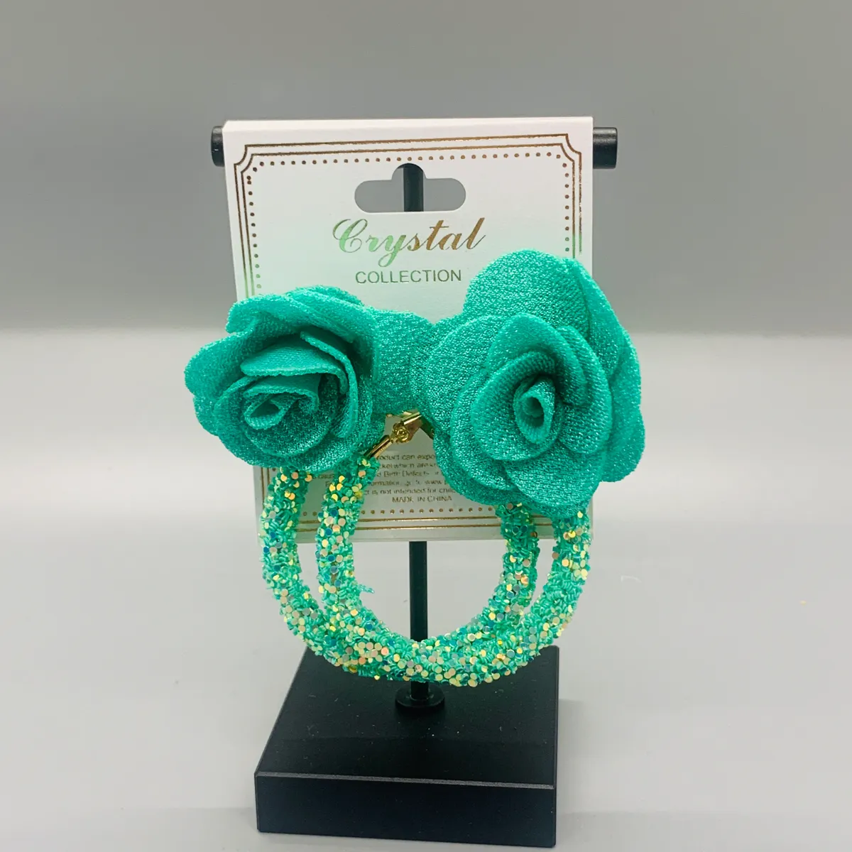 Flower Stud Sequin Earrings