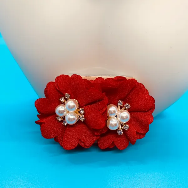 Flower Clip On Earrings