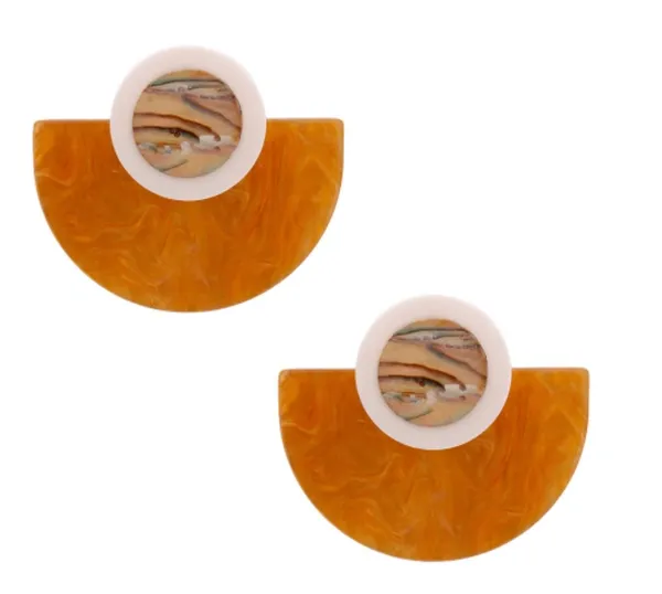 Swirl Half Moon Earrings