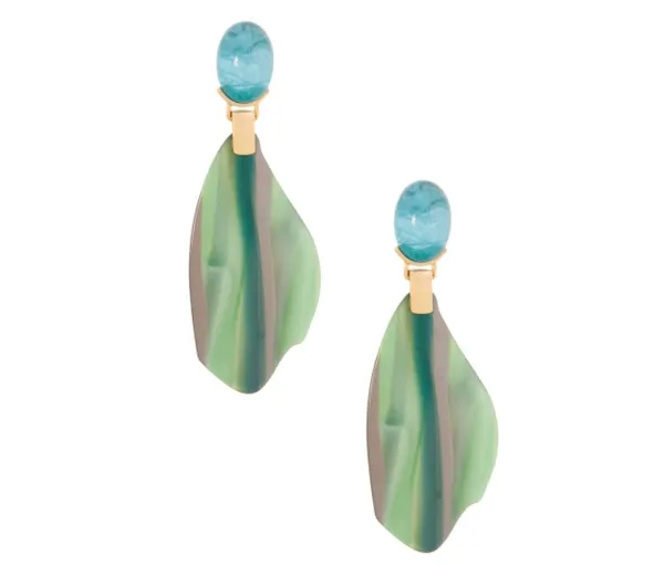 Striped Resin Organic Earrings