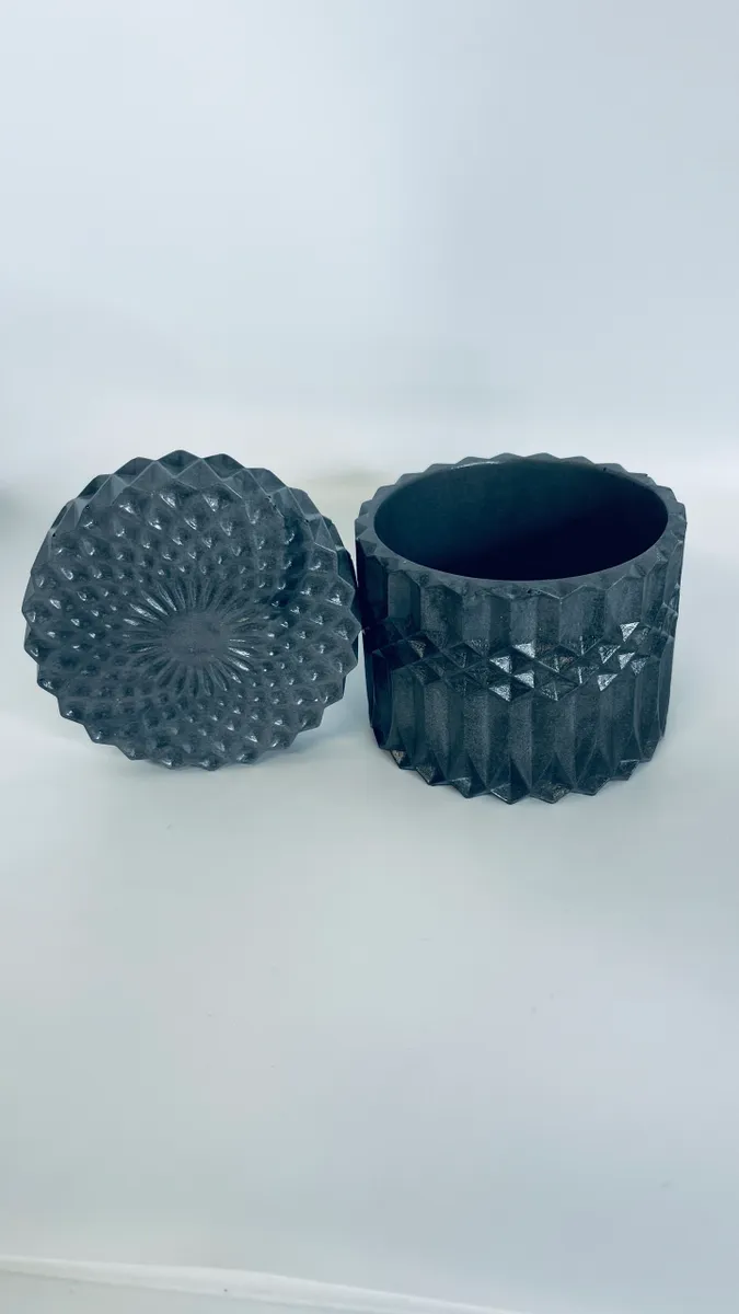 Handmade Concrete Vessel with Candle