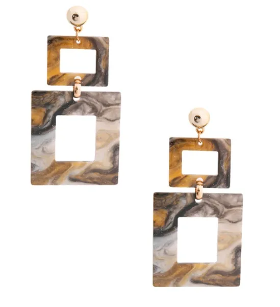 Galaxy Square Earrings
