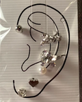 Silver Love Single Ear Cuff
