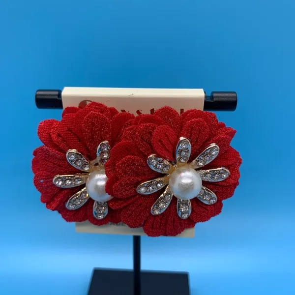 Fabric Flower Studs