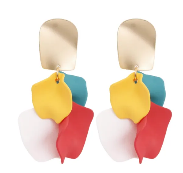 Multi Petal Gold Earrings