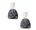 Shiny Black Acrylic Earrings