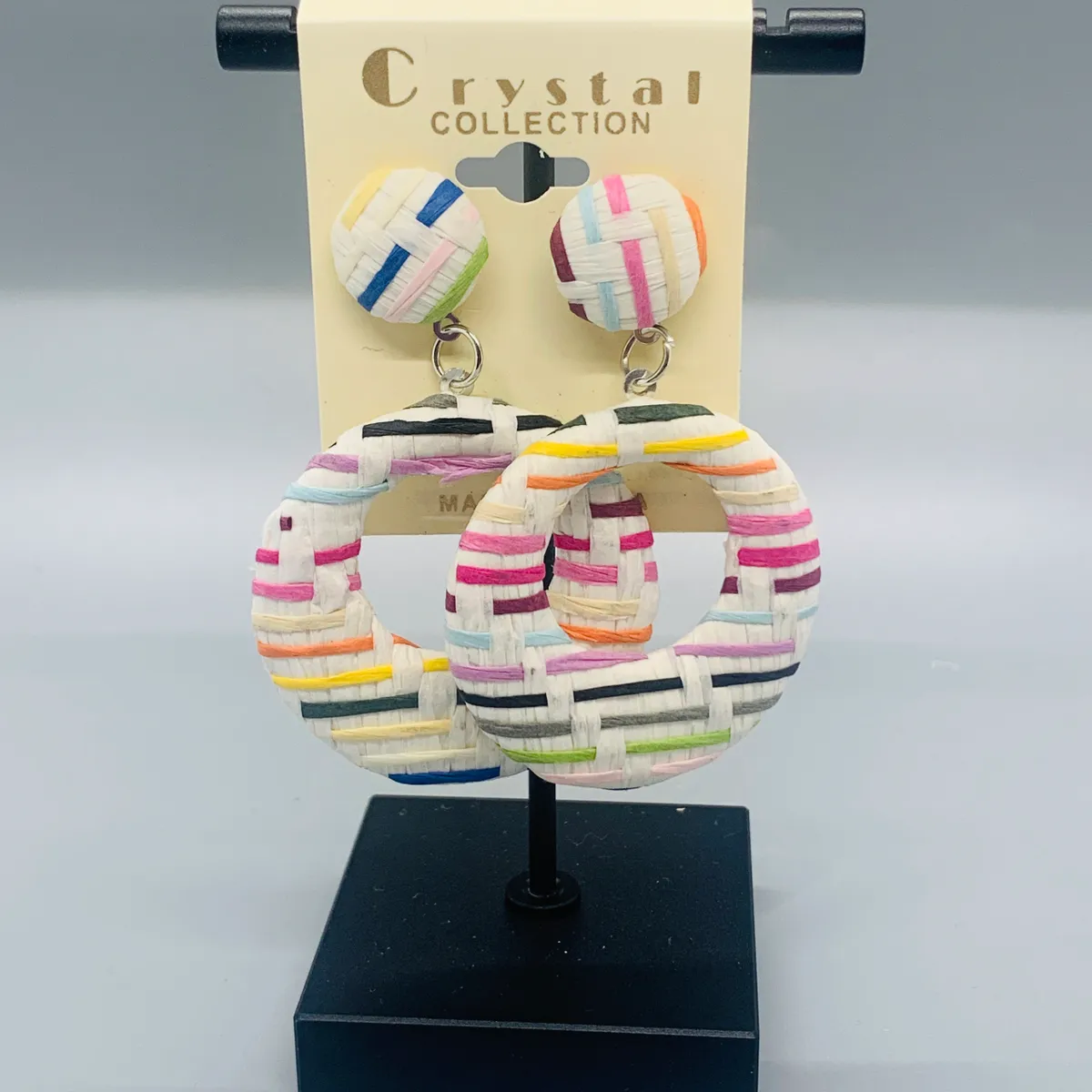 Woven Raffia Earrings