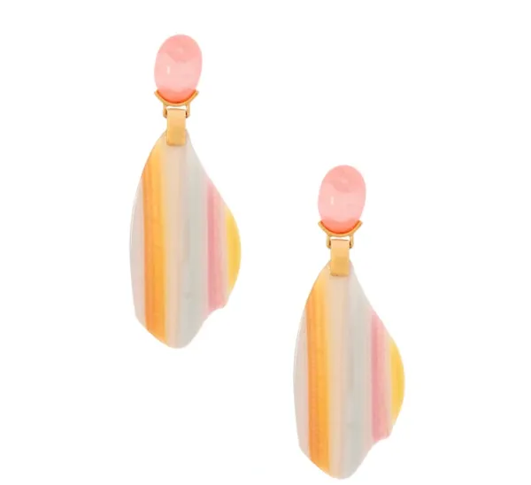 Striped Resin Organic Earrings