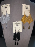 Metal Mesh with Bar Earrings